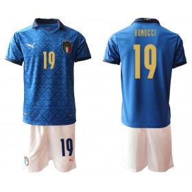 Tenue Italie Leonardo Bonucci 19 Enfant Domicile UEFA Euro 2020 Maillot de Foot